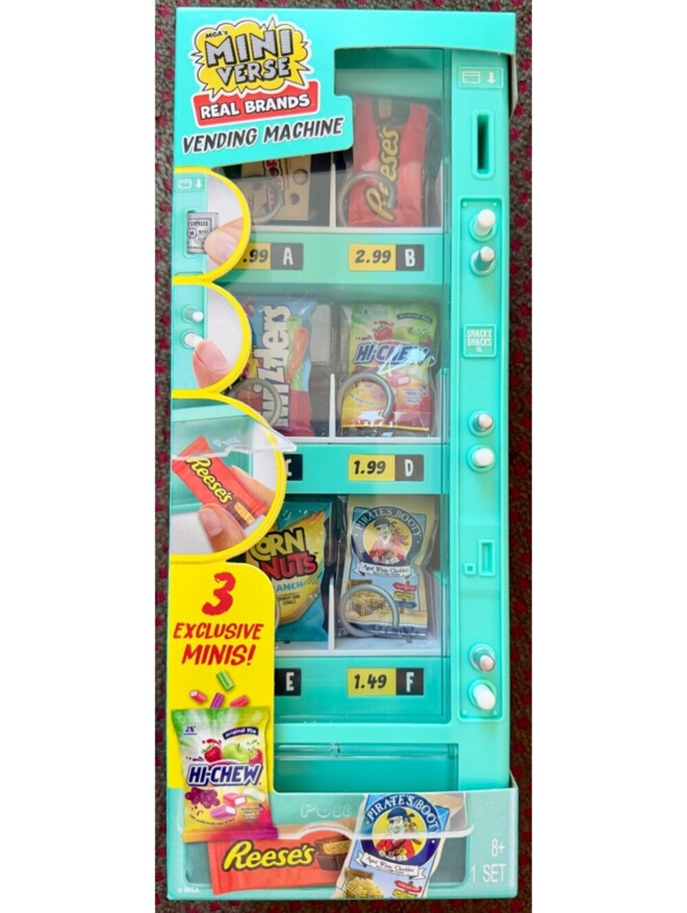 MGA Miniverse Real Brands Vending Machine Teal NEW Exclusive Minis Hi-Chew